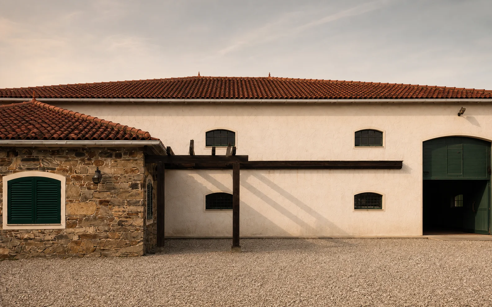Imagem editorial do exterior da adega Alvelus